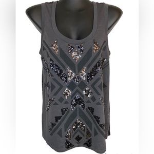 EXPRESS Sequin & Lace Tank XS